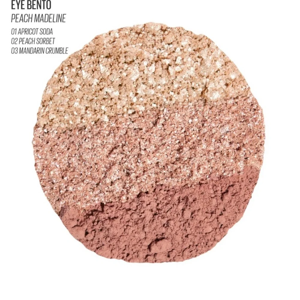 Kaja Beauty Bento Bouncy Chrome Shimmer & Matte Trio - Peach Madeline NEW w/Seal